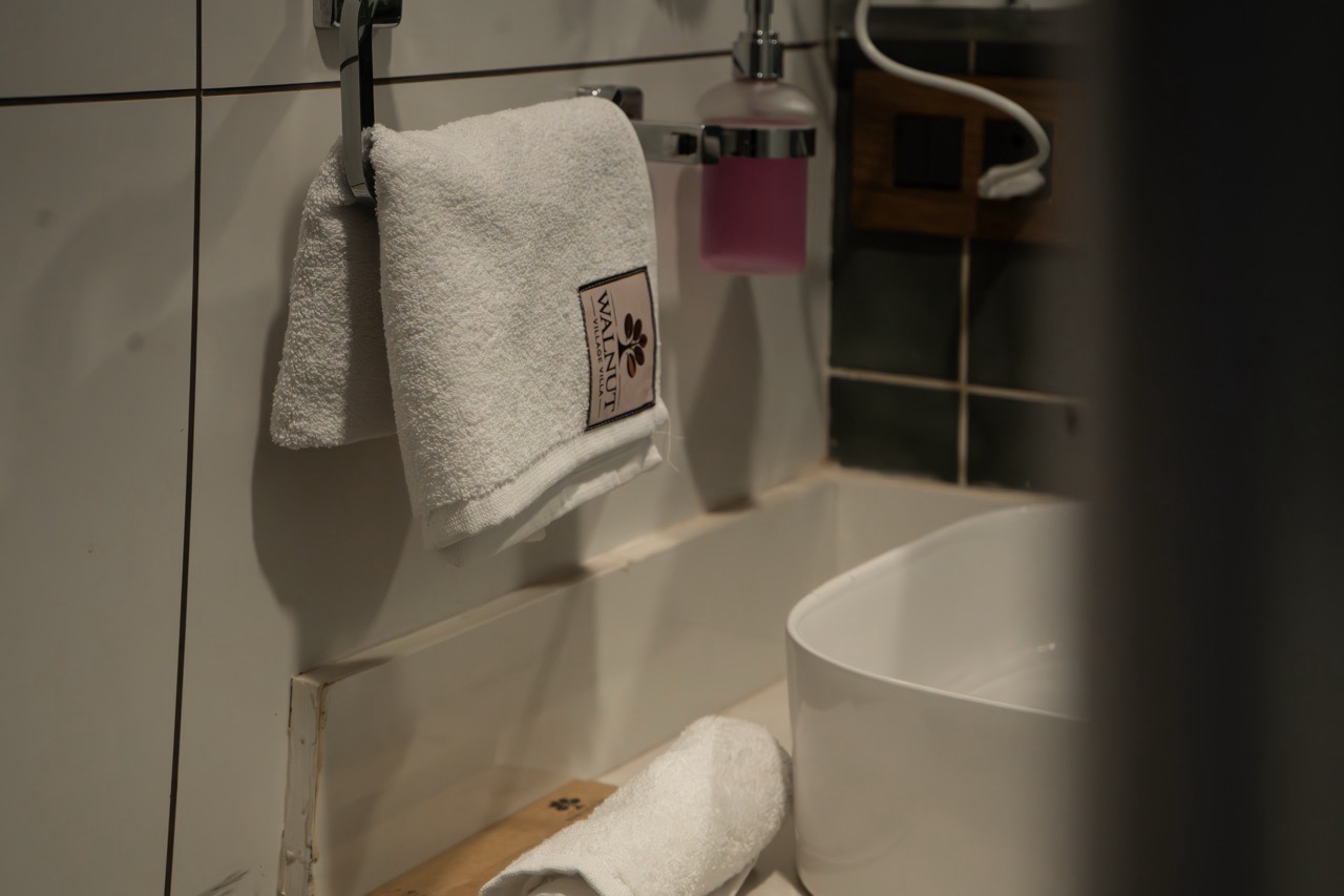 Detailed view of the clean, modern bidet and wash basin inside the Deluxe Room at Walnut Village Resort